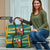 Sri Lanka Christmas Travel Bag with Santa Claus Rooster Festive Pattern and National Flag Design - Wonder Print Shop