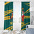Sri Lanka Christmas Window Curtain with Santa Claus Rooster Festive Pattern and National Flag Design - Wonder Print Shop