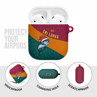 Sri Lanka Christmas AirPods Case with Santa Hat Fish Ocean Icons and Tri Color Festive Design - Wonder Print Shop
