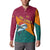 Sri Lanka Christmas Button Sweatshirt with Santa Hat Fish Ocean Icons and Tri Color Festive Design - Wonder Print Shop