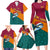 Sri Lanka Christmas Family Matching Long Sleeve Bodycon Dress and Hawaiian Shirt with Santa Hat Fish Ocean Icons and Tri Color Festive Design - Wonder Print Shop