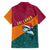 Sri Lanka Christmas Family Matching Short Sleeve Bodycon Dress and Hawaiian Shirt with Santa Hat Fish Ocean Icons and Tri Color Festive Design - Wonder Print Shop