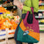 Sri Lanka Christmas Grocery Bag with Santa Hat Fish Ocean Icons and Tri Color Festive Design - Wonder Print Shop