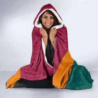 Sri Lanka Christmas Hooded Blanket with Santa Hat Fish Ocean Icons and Tri Color Festive Design - Wonder Print Shop