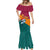 Sri Lanka Christmas Mermaid Dress with Santa Hat Fish Ocean Icons and Tri Color Festive Design - Wonder Print Shop
