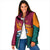 Sri Lanka Christmas Padded Jacket with Santa Hat Fish Ocean Icons and Tri Color Festive Design - Wonder Print Shop