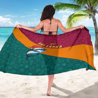 Sri Lanka Christmas Sarong with Santa Hat Fish Ocean Icons and Tri Color Festive Design - Wonder Print Shop