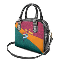 Sri Lanka Christmas Shoulder Handbag with Santa Hat Fish Ocean Icons and Tri Color Festive Design - Wonder Print Shop