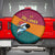 Sri Lanka Christmas Spare Tire Cover with Santa Hat Fish Ocean Icons and Tri Color Festive Design - Wonder Print Shop