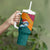 Sri Lanka Christmas Tumbler With Handle with Santa Hat Fish Ocean Icons and Tri Color Festive Design - Wonder Print Shop