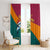 Sri Lanka Christmas Window Curtain with Santa Hat Fish Ocean Icons and Tri Color Festive Design - Wonder Print Shop