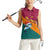 Sri Lanka Christmas Women Sleeveless Polo Shirt with Santa Hat Fish Ocean Icons and Tri Color Festive Design - Wonder Print Shop