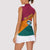 Sri Lanka Christmas Women Sleeveless Polo Shirt with Santa Hat Fish Ocean Icons and Tri Color Festive Design - Wonder Print Shop