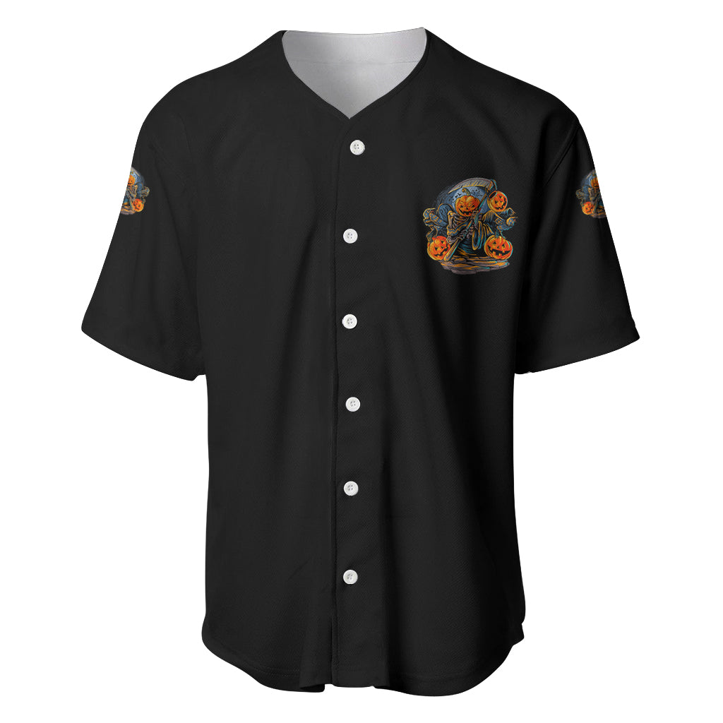 Of Course I'm Going To Hell Skull Pumpkin Halloween Baseball Jersey - Wonder Print Shop