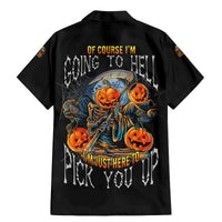 Of Course I'm Going To Hell Skull Pumpkin Halloween Family Matching Mermaid Dress and Hawaiian Shirt - Wonder Print Shop