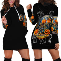 Of Course I'm Going To Hell Skull Pumpkin Halloween Hoodie Dress - Wonder Print Shop