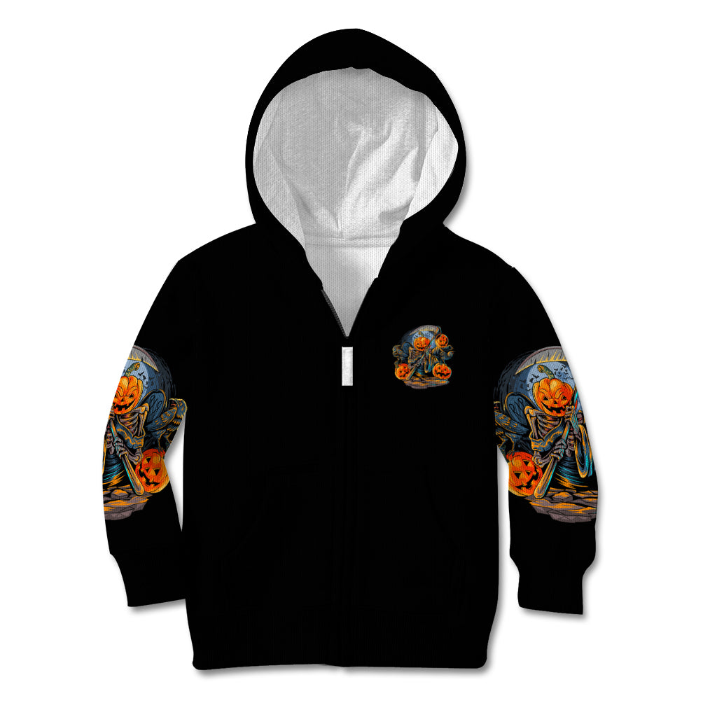 Of Course I'm Going To Hell Skull Pumpkin Halloween Kid Hoodie - Wonder Print Shop