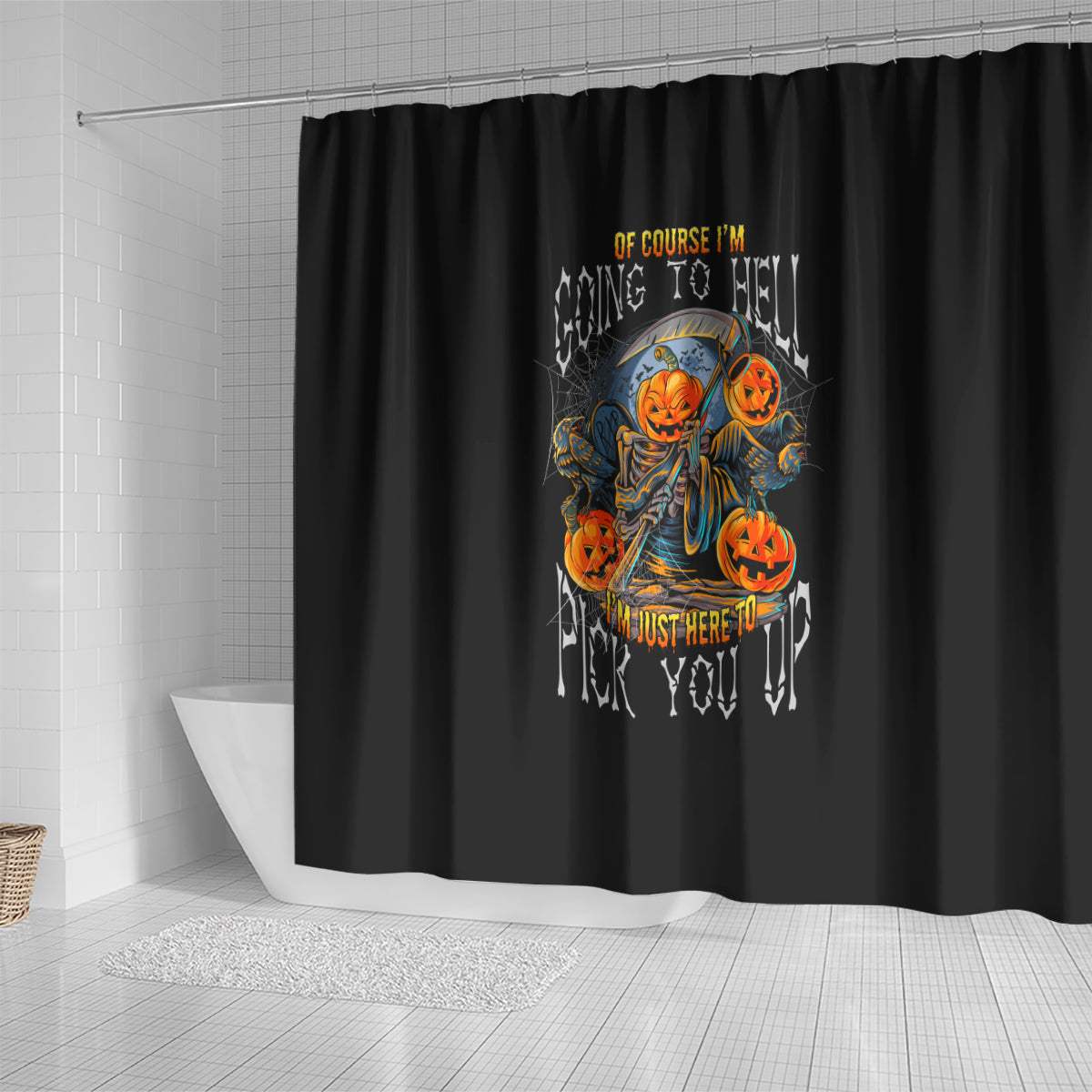 of-course-im-going-to-hell-skull-pumpkin-halloween-shower-curtain