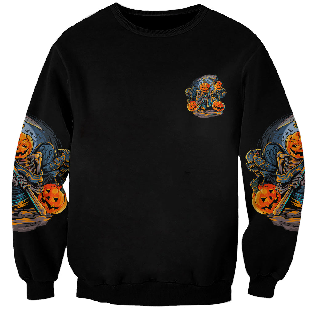 Of Course I'm Going To Hell Skull Pumpkin Halloween Sweatshirt - Wonder Print Shop