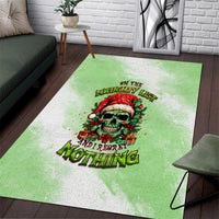 On The Naughty List Skull Christmas Area Rug - Wonder Print Shop