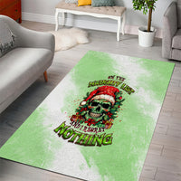 On The Naughty List Skull Christmas Area Rug - Wonder Print Shop