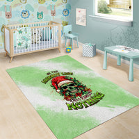 On The Naughty List Skull Christmas Area Rug - Wonder Print Shop