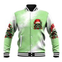 On The Naughty List Skull Christmas Baseball Jacket - Wonder Print Shop