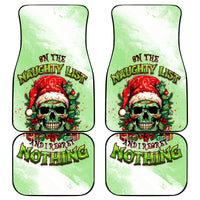 On The Naughty List Skull Christmas Car Mats - Wonder Print Shop