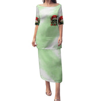 On The Naughty List Skull Christmas Family Matching Puletasi Dress and Hawaiian Shirt - Wonder Print Shop