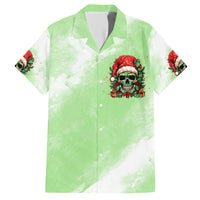 On The Naughty List Skull Christmas Family Matching Short Sleeve Bodycon Dress and Hawaiian Shirt - Wonder Print Shop