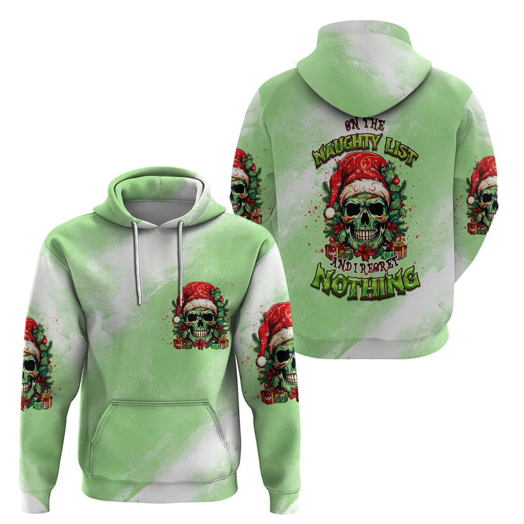 On The Naughty List Skull Christmas Hoodie - Wonder Print Shop