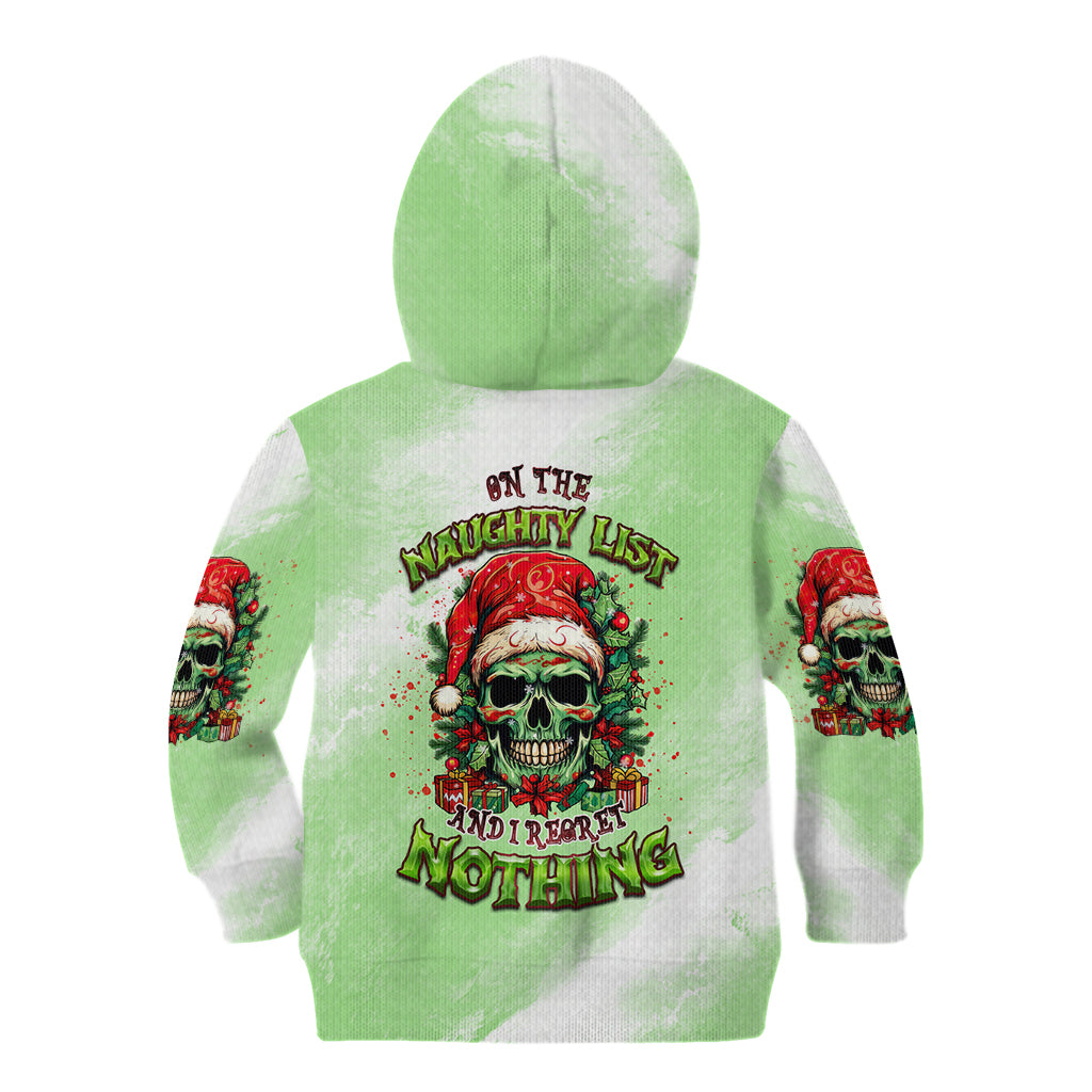 On The Naughty List Skull Christmas Kid Hoodie - Wonder Print Shop