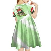 On The Naughty List Skull Christmas Kid Short Sleeve Dress - Wonder Print Shop