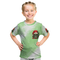 On The Naughty List Skull Christmas Kid T Shirt - Wonder Print Shop