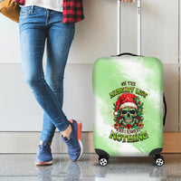 On The Naughty List Skull Christmas Luggage Cover - Wonder Print Shop