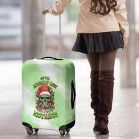 On The Naughty List Skull Christmas Luggage Cover - Wonder Print Shop