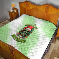 On The Naughty List Skull Christmas Quilt - Wonder Print Shop