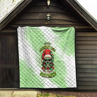 On The Naughty List Skull Christmas Quilt - Wonder Print Shop