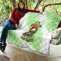 On The Naughty List Skull Christmas Quilt - Wonder Print Shop