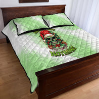 On The Naughty List Skull Christmas Quilt Bed Set - Wonder Print Shop