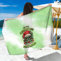 On The Naughty List Skull Christmas Sarong - Wonder Print Shop