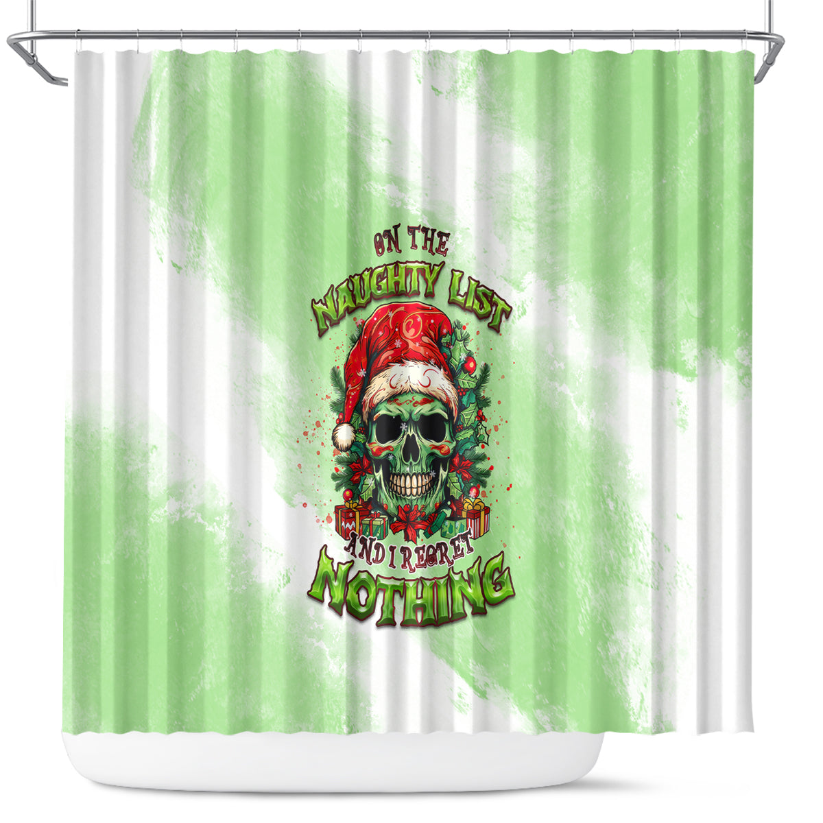 on-the-naughty-list-skull-christmas-shower-curtain