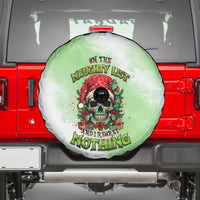On The Naughty List Skull Christmas Spare Tire Cover - Wonder Print Shop