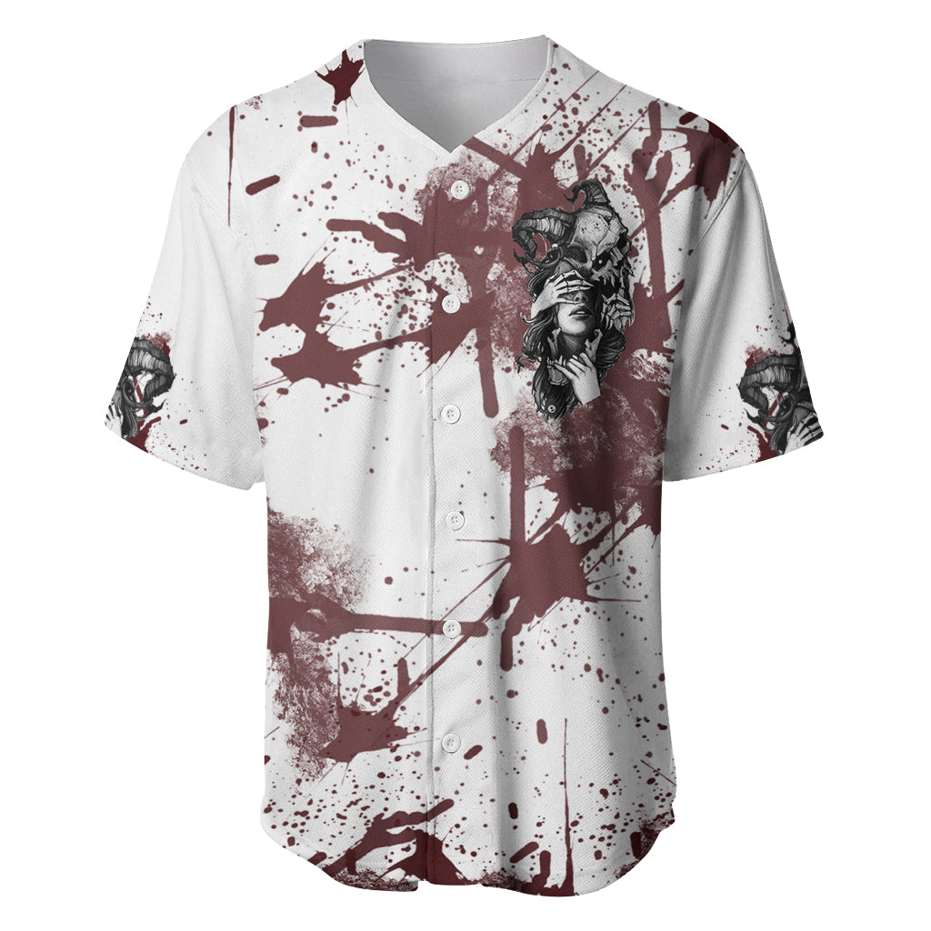 Love Me Like My Demons Do Skull Baseball Jersey - Wonder Print Shop