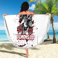 Love Me Like My Demons Do Skull Beach Blanket - Wonder Print Shop