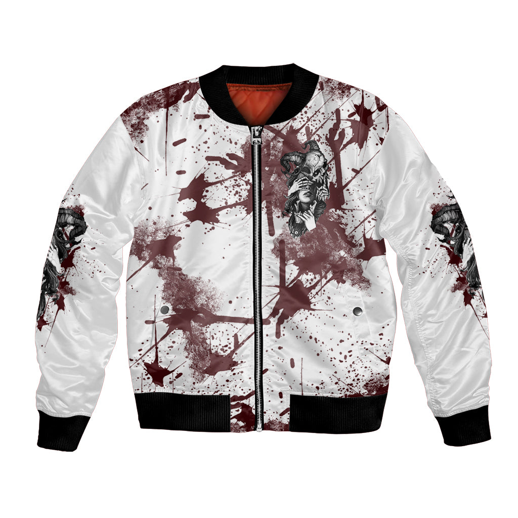 Love Me Like My Demons Do Skull Bomber Jacket - Wonder Print Shop