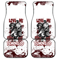Love Me Like My Demons Do Skull Car Mats - Wonder Print Shop