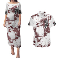 Love Me Like My Demons Do Skull Couples Matching Puletasi Dress and Hawaiian Shirt - Wonder Print Shop