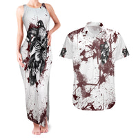 Love Me Like My Demons Do Skull Couples Matching Tank Maxi Dress and Hawaiian Shirt - Wonder Print Shop