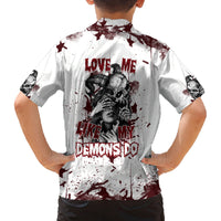 Love Me Like My Demons Do Skull Family Matching Summer Maxi Dress and Hawaiian Shirt - Wonder Print Shop